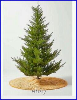 2 Anthropologie Lorelle Christmas Stocking & Rory Velvet Kantha Tree Skirt Maize
