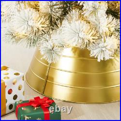 26 D Gold Metal Tree Collar, Metal Tree Skirt Tree Base Cover Decorative Christ