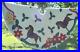 53 Hand Hooked Wool Christmas Tree Skirt With rocking horses poinsettias bells