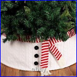 5XChristmas Knitted Tree Skirt Xmas Party Christmas Tree Collar2241