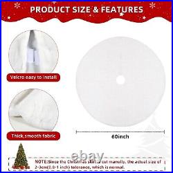 60 Inch Christmas Tree Skirt Vonhen Extra Larger Thick Faux Fur Tree Skirt