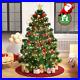 7 Ft Pre-Lit Artificial Christmas Tree withTree Skirt+Xmas Ball Ornaments for DIY