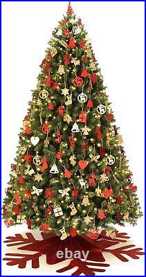 Artificial 5 ft Christmas Tree Pre lit with Decorations Skirt 200 Warm White Led