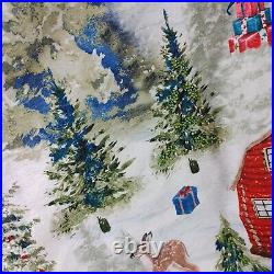 Artisan De Luxe Christmas Tree Skirt 50 Beaded Barns Dears Trees Nature Scene