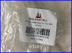 BALSAM HILL Lodge FAUX FUR Tree Skirt 84 IVORY Snap Closure Round NEW Christmas
