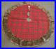 BILTMORE Decorative Tree Skirt Red Plaid With Faux Fur NWT 48