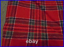 BILTMORE Decorative Tree Skirt Red Plaid With Faux Fur NWT 48