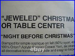 BUCILLA Felt Holiday Applique TREE SKIRT Kit, NIGHT BEFORE CHRISTMAS, #3380,45