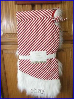 Baking Spirits Bright Trimsetter 60 Holiday Stripe Faux Fur Tree Skirt NWT