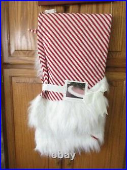 Baking Spirits Bright Trimsetter 60 Holiday Stripe Faux Fur Tree Skirt NWT