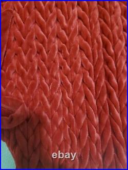 Balsam Hill 48 Plush Braid Tree Skirt Red 6S1