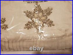 Balsam Hill 60 Beaded Snowflake Tree Skirt Ivory