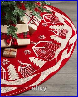 Balsam Hill 60 Christmas Village Embroidered Tree Skirt 4003387