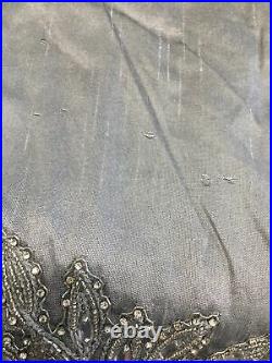 Balsam Hill Crystal Border beaded Tree Skirt 72 Silver NEW (Read Description)