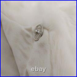 Balsam Hill Ivory Faux Fur Tree Skirt 84 Snap Closures -NewithOPEN