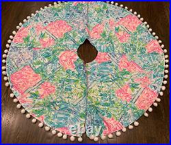 Beautiful Lilly Pulitzer Christmas Tree Multicolor Skirt Pink Green Blue New