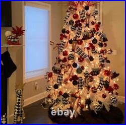 Black Faux Fur Christmas Tree Skirt 72