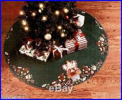 Bucilla Discontinued CUPCAKE ANGEL Felt Christmas Tree Skirt Kit 86243