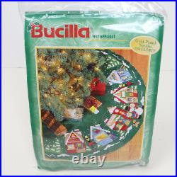 Bucilla Felt Applique Christmas Tree Christmas Village Skirt Kit
