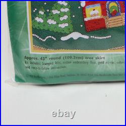 Bucilla Felt Applique Christmas Tree Christmas Village Skirt Kit