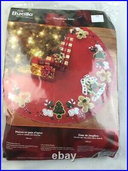 Bucilla Gingerbread House/Man Christmas Tree Skirt Kit New In Package 85133
