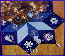 Bucilla LET IT SNOW Felt Christmas Tree Skirt Kit BlueSterilized Snowman Mint