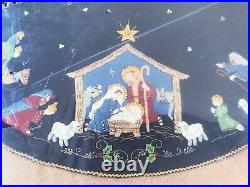 Bucilla Needlepoint Christmas Nativity Felt Tree Skirt Embroidery Kit #82720