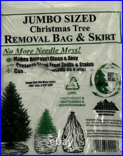 CASE OF 50 JUMBO Christmas Tree Removal Bag & Skirt 144x144 9 FT TREE STORAGE