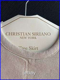 CHRISTIAN SIRIANO New York 52 Christmas Tree Skirt Beige and Metallic Joy