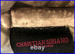 Christian Siriano Tree Skirt Velvet Taupe Gray Gold Ivory 52 Beaded Brand New