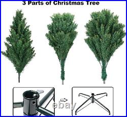 Christmas Tree 6FT Christmas Trees with Christmas Tree Skirt and Ribbon for Ch