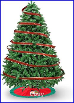 Christmas Tree 6FT Christmas Trees with Christmas Tree Skirt and Ribbon for Ch