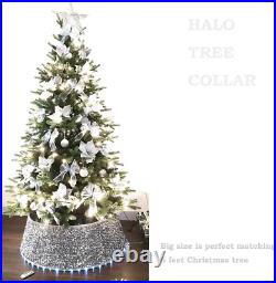 Christmas Tree Collar/Sequin X-Mas Tree Base Ring/Tree Bottom Cover/Tree Nest wi