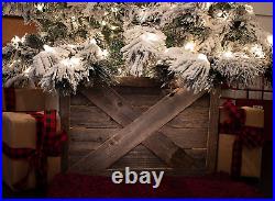 Christmas Tree Collar or Box Made of Reclaimed Wood Rustic Tree Skirt Blocks K