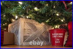 Christmas Tree Collar or Box Made of Reclaimed Wood Rustic Tree Skirt Repla