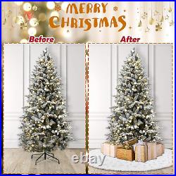 Christmas Tree Skirt, 72 Inch Silver Snowflake White Christmas Tree Decorations