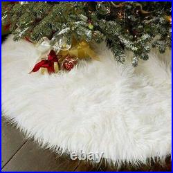 Christmas Tree Skirt Bright White Xmas Skirt Christmas Ornaments