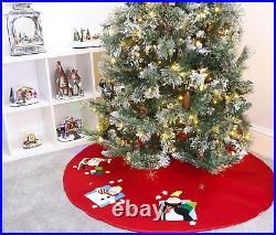 Christmas Tree Skirt Christmas Decorations (48 Inch Santa/Snowman/Penguin)
