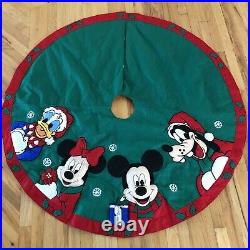 Christmas Tree Skirt Disney Parks Mickey Minnie Goofy Donald 50 in
