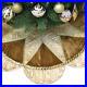 Christmas Tree Skirt for Tree Decorations, 48 Inch Luxury Sparking Gold Large