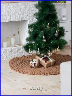 Christmas tree skirt Giant knit, chunky knit Camel beige Christmas tree