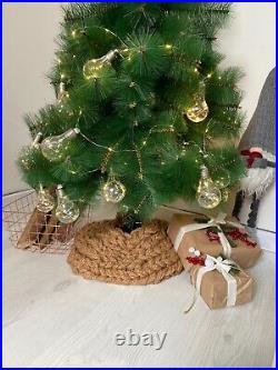 Christmas tree skirt Giant knit, chunky knit Camel beige Christmas tree