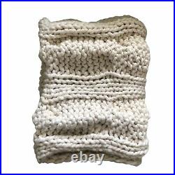 Crate & Barrel Ivory Wool Cozy Knit Tree Skirt