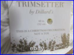 Dillard's Trimsetter LARGE 60 Plush White Faux Fur TREE SKIRT Christmas NWT