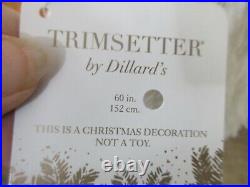 Dillard's Trimsetter LARGE 60 Plush White Faux Fur TREE SKIRT Christmas NWT
