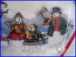 Dimensions Christmas Counted Cross Tree Skirt Craft Kit, SNOW CAROLERS, 8618,45