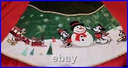 Disney Mickey Minnie Goofy Pluto Donald 54 Plush Christmas Tree Skirt New