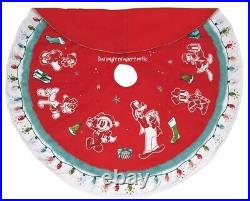 Disney Parks 2022 Mickey And Friends Christmas Tree Skirt Free New