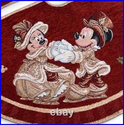 Disney Parks Victorian Mickey & Minnie Tapestry Christmas Holiday Tree Skirt NWT