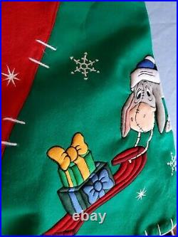 Disney Winnie The Pooh & Friends Christmas Tree Skirt Tigger Eeyore Piglet New